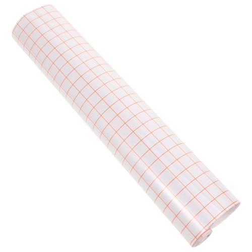 IWOWHERO Orange Grid Transfer Tape Vinyl Alignment Film Self-Adhesive Easy Transfer Solution