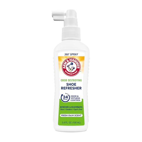 Arm & Hammer Shoe Refresher Spray, Odor Eliminator for Sneakers, 24 Odor & Wetness Control...