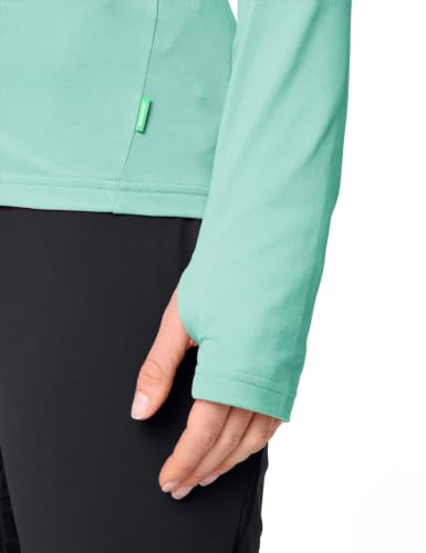 VAUDE Damen dünner Fleecepullover Livigno Halfzip II, angenehm warm, schnelltrocknend, atmungsaktiv, Passform: Slim fit, sage, 40 – Ansicht 6