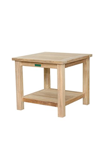 Anderson Teak Square 2-Tier Side Table, 22-Inch,Natural Teak Light Golden,Tb-222S #TOP3
