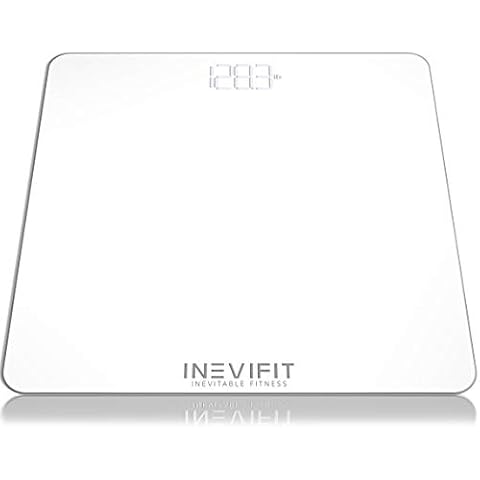 INEVIFIT Bathroom Scale, Highly Accurate Digital Bathroom Body Scale, Measures Weight up to 400 lbs. Includes Batteries Cover