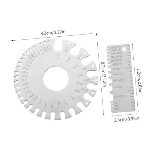 3 piezas Herramienta de calibre de alambre, calibre de espesor para soldadura y lámina metálica miniatura 2