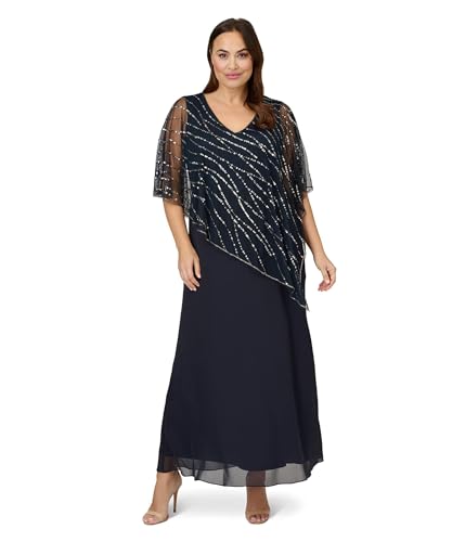 Image of Adrianna Papell Women's Beaded Popover Midi Dress