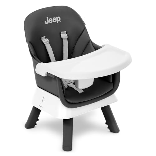 Image of Jeep Milestone 6-in-1 Convertible High Chair by Delta Children, Black