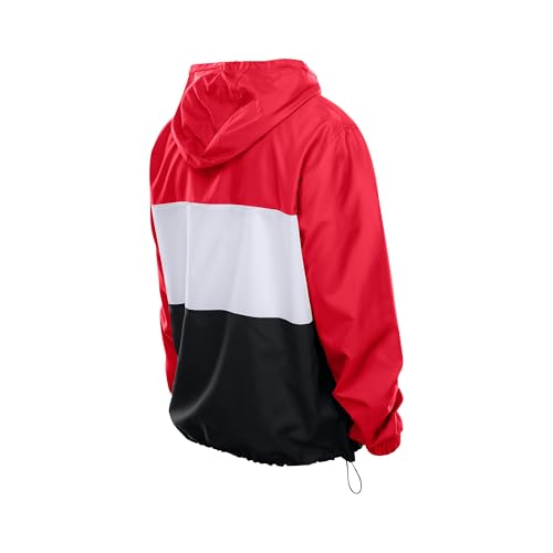 New Era Men's NFL Ripstop Quarter-Zip Hooded Windbreaker3