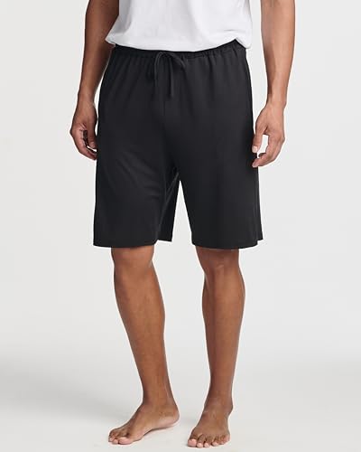 Image of 3 Pack Men's Pajama Shorts Sleep Lounge Casual PJ Comfy Cooling Pockets | Available In Big & Tall, Soft, Stretchy, Breathable, Elastic Waist, Athletic, Gym, Workout, Sweat, Summer, Night, Bottoms