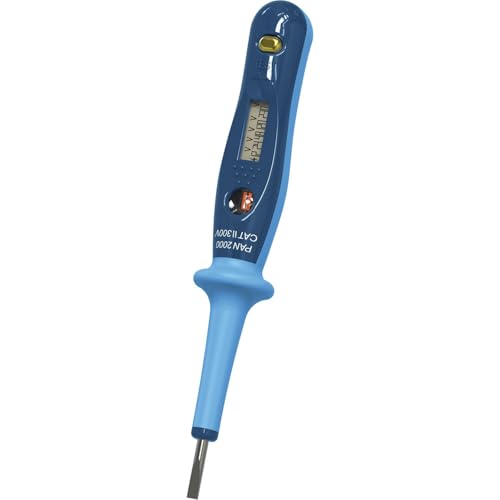 Pancontrol PAN 2000, 1-poliger Phasenprüfer mit LED-Display, für 12-230V AC & 12-48V DC + kontaktloser Spannungsprüfer