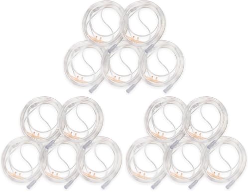 Image of JWYN 5pk 7Ft Adult Oxygen Nasal Cannula, Salter Style, Trumpet Connector (Pack of 3)