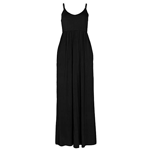 PRIMODA Women's Summer Casual Sleeveless V Neck Adjustable Spaghetti Strap Maxi Long Dress3