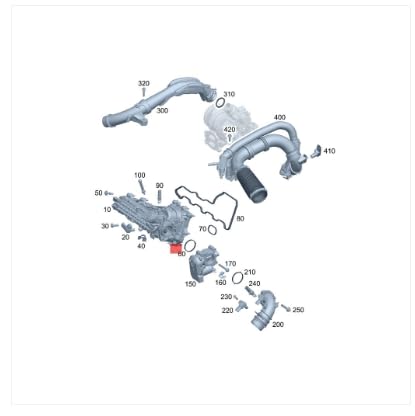 Image of Link-Lock Engine Intake Manifold Gasket Set A2700960180 2700960180 for Mercedes-Benz M270 M274 A180 B200 C200 C260 E260 GLA260 CLA260 GLC260 GLK260 V260 W246 X156 W176 W212 W213 X253 X204 W205