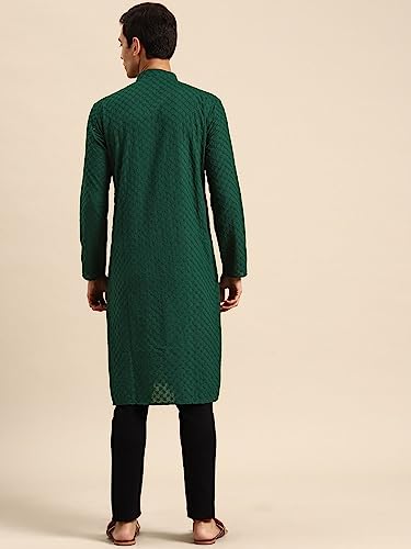 Men's Chikankari Embroidered Kurta And Chudidar Set4