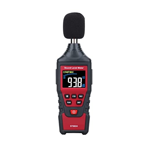 Medidor de Nivel de Sonido Digital, Detector de decibelios, probador de Audio, Pantalla LCD a Color, Herramientas de medición de Ruido de Sonido de diagnóstico Metro Garantizando Alta confiabilidad y