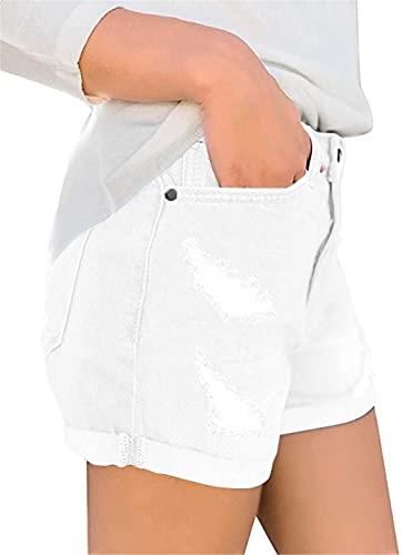 Image of MODARANI Denim Shorts for Women Distressed Jean Shorts Ripped Summer Hot Short