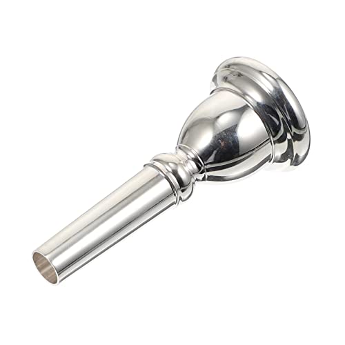VANZACK 1pc Euphonium Mouthpiece Silver Plated Replacement Accessory for Beginners Professionals Elegant Design for Enhanced Performance for Euphonium Players