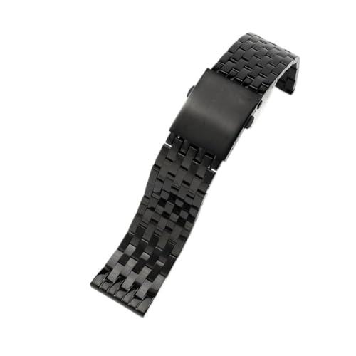 Bracelet acier noir 24mm pour montre homme Diesel DZ1844 look urbain chic