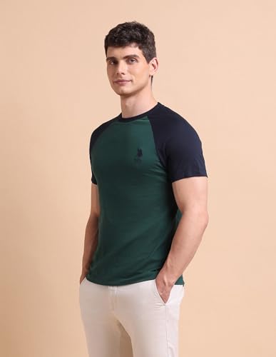 Image of U.S. POLO ASSN. Knitted Cotton T-Shirts for Men - 100% Cotton, Breathable & Comfortable, Half Sleeves Mens Casual T Shirts
