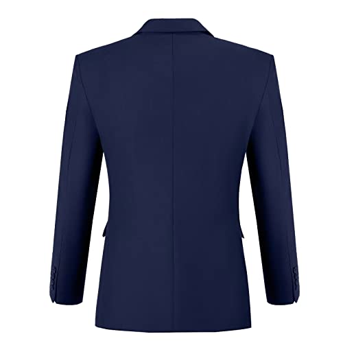 Mens Casual Suit Jacket 2 Buttons Navy Blue Solid Suit Blazer Sports Coat For Men Dress Tuxedo Prom Suit Jacket Xl #TOP4