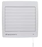 Airflow MaxiVent 150mm Extractor Fan with Auto Shutter & Pull Cord | 72l/s IP45 Rated | 28W Energy Efficient | 57 dB Quiet | 3-Year Warranty | Wall/Ceiling Mount | Easy Install