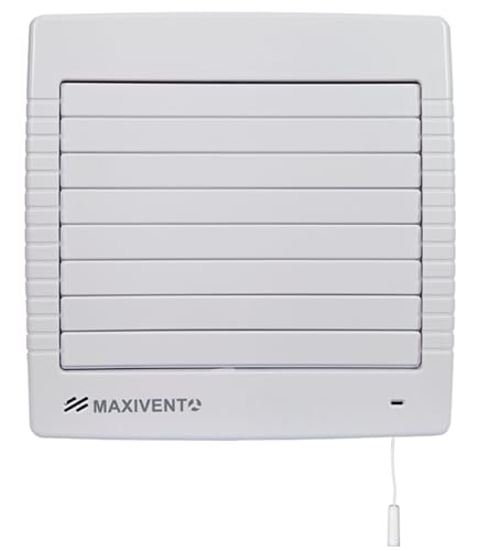 Airflow Maxivent 150mm Timer Extractor Fan with Auto Shutter – Quiet, Powerful Low Energy Axial Extractor for Kitchen/Bathroom – Wall/Ceiling Mount – 72 l/s, 28W, Adjustable Timer, 3-Year Warranty
