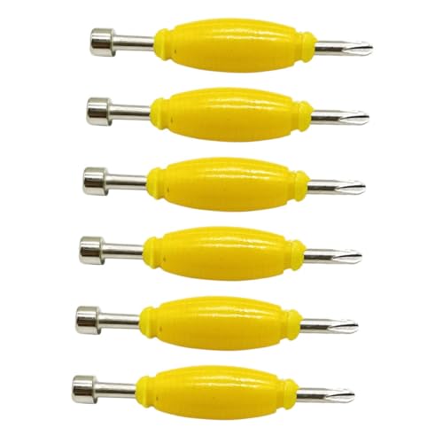 TEHAUX 6Pcs Fingerboard Dual Tip Mini Screwdriver Ergonomic Fingerboard Repair Tools for Precision Upgrades and Compatible with Various Fingerboard Brands