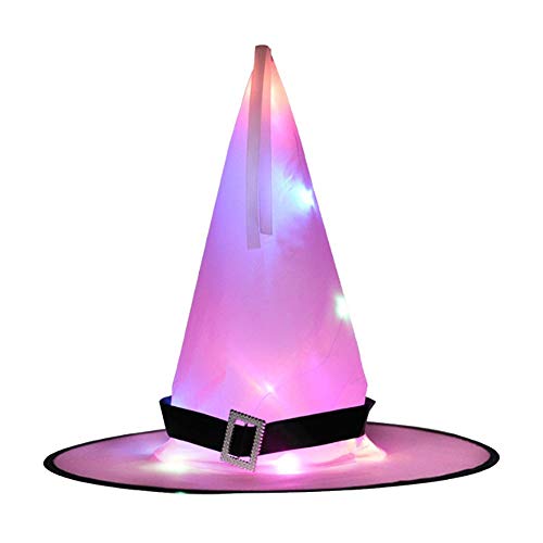 NC56 Hexenhut Halloween Dekorationen, Halloween Leuchtender Hut Für Kinder Und Erwachsene, Interessantes Bequemes Hängendes Licht Halloween-Dekor Für Im Freien, Hof, Baum