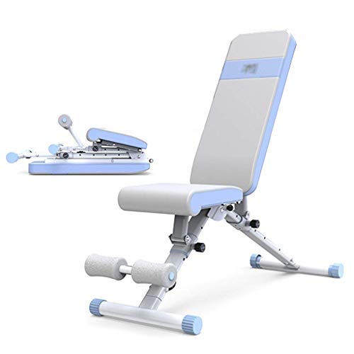 YNIYUJKL Banco De Pesas, Banco para Mancuernas, Banco Flying Bird, Press De Banca Plegable para Abdominales, Equipo De Fitness para Hacer Abdominales En Casa,White-129 * 46 * 117cm