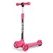 Fascol Trottinette Enfants, Trottinette Pliable à Trois Roues pour Enfants de 3 à 8 Ans, Roue Clignotante LED, Hauteur de la Poignée Réglable pour Fille (64/70/76/CM), Charge maximale: 50 kg