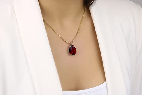 Collier Grenat Anemone en or 14k, un bijou de déclaration d'exception - 4