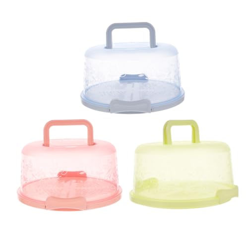 Luxshiny 3pcs Portable Cake Carrier Versatile Cake Boxes with Sealing Design for Safe Transport for Home Bakeries and Events Includes and Containers