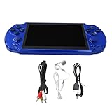 X9 128 Bit Built-in 10000 Handheld Game 5.1 inch 8GB Retro Handheld Game Console with Full Color High-Speed Crisp TFT Widescreen and Support MP3 MP4 Movie Stopwatch, AV Television Output, (Blue)