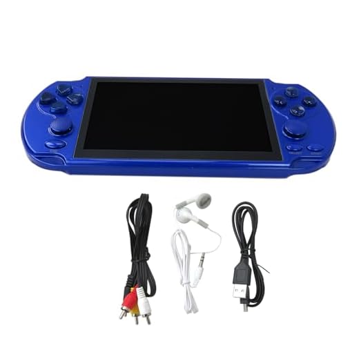 X9 128 Bit Built-in 10000 5.1 inch Handheld Game Console Portable Video Game Built in 10000 Retro Games and 8GB Memory (Blue)
