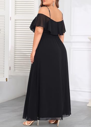 Pinup Fashion Women Plus Size Bridesmaid Dresses - Off The Shoulder Formal Wedding Guest Bridal Shower Long Dress3