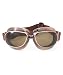 CRG Sports Vintage Aviator Pilot Style Motorcycle Cruiser Scooter Goggle T04 T04ST - Parent (Copper Frame Tinted Lens)
