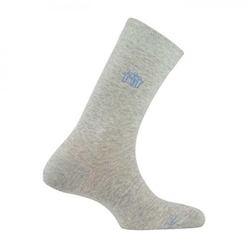 ACHILE - Mi-chaussettes Gentlemen en coton - couleur - Gris - Pointure - 39-46