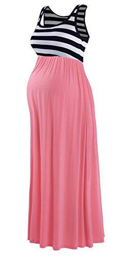 Sugar Pocket Women's Maternity Sleeveless Contrast Tank Dress