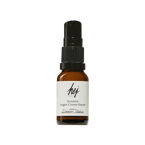 Sensitive Augen Creme-Serum (15 ml) für sensible Haut, reduziert Schwellungen, Falten, Rötungen & feine Linien, spendet Feuchtigkeit rund ums Auge, Naturkosmetik, 100% vegan | HEJ ORGANIC