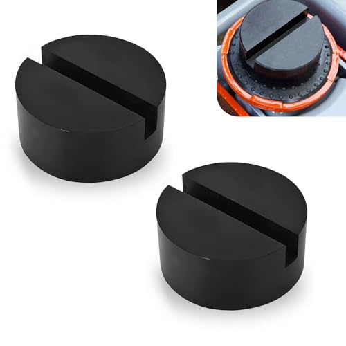 Image of 2 PCS Car Rubber Jack Pads, Car Floor Jack Stand Accessories, 2.91 inch x 1.34 inch x 0.35 inch Horizontal Jack Buffer Pads, Universal for Most Cars (Black)