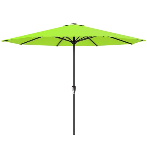 Image of AreShark 12 FT Patio Umbrella for Outdoor, Outdoor Table Umbrella with Crank, Outdoor Patio Umbrellas with 8 Sturdy Ribs, Patio Umbrellas for Market, Garden, Pool (Apple Green)