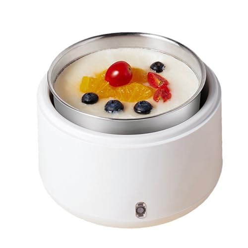 Máquina para hacer yogurt de 20 W, totalmente automática, multifuncional, con forro de acero inoxidable de 1 litro, postres caseros frescos y saludables