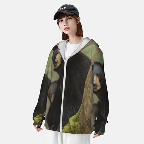 Chaqueta ligera de manga larga LZQPOEAS negra miniatura 4
