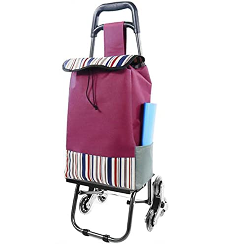 TTSLVS Einkaufstrolley,Grosse KapazitäT Einkaufsroller Treppensteiger Handwagen Multifunktional Klappbarer Einkaufs…