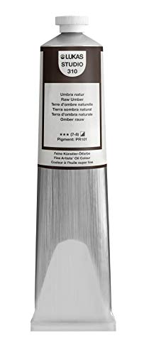 Peinture à l'huile Lukas STUDIO OIL couleur naturelle en tube de 200 ml