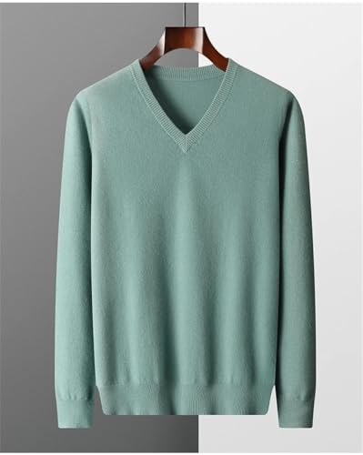 Men Wool Sweater Men's V-Neck Pullover Top Fall Winter Knitted Casual Loose Wool Jumper2
