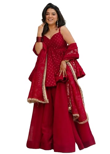 Costume indien femme organza de créateur Mukesh Ghangra luxe