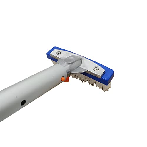 FAMKIT 5. Escova de piscina de cerdas de 12,7 cm com alça de alumínio para limpeza de piscina