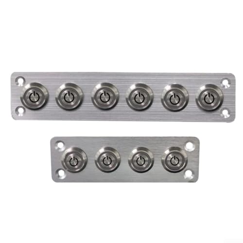 Panneau d'interrupteurs en aluminium anodisé 4 boutons étanches