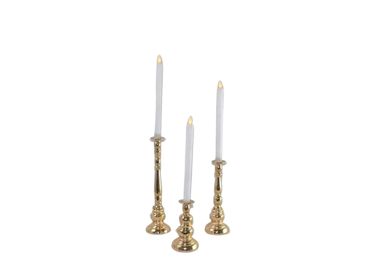 candlestick holders, 3 PCS European Glossy Candlestick Single Head Candle Holder candlelight Dinner Props Wedding Ornaments Hotel Home Decoration