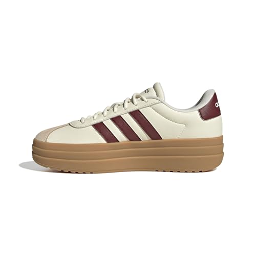 Image of adidas Womens Vl Court Bold Lace Up Sneakers Shoes Casual - Pink