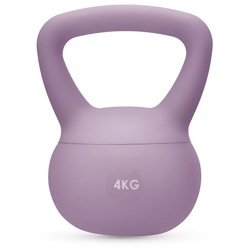 Gymtek® Weiche Kettlebell 4 kg, Handeln für Frauen - 4kg Kugelhantel - Kettlebell Soft, Gewichte Hantel, Kugelgewicht, Home Gym Equipment, Fitness, Krafttraining, Sport Geräte für Zuhause