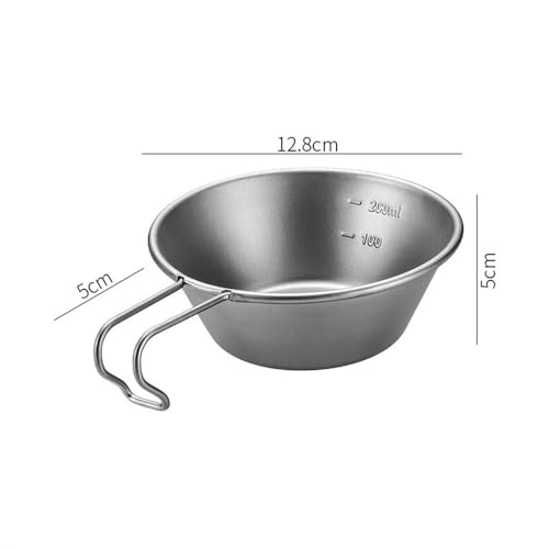 Tazza in titanio da campeggio, portatile, design leggero, ideale per escursioni, picnic e viaggi